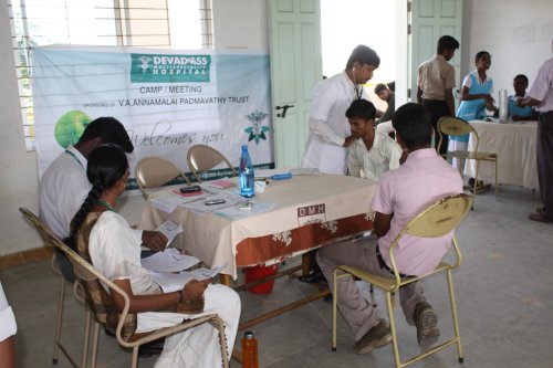 Medical Check-Up by the Medical team from Devadoss Multispeciality hospital in progress