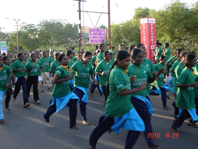 Women actively participating in the Green Marathon