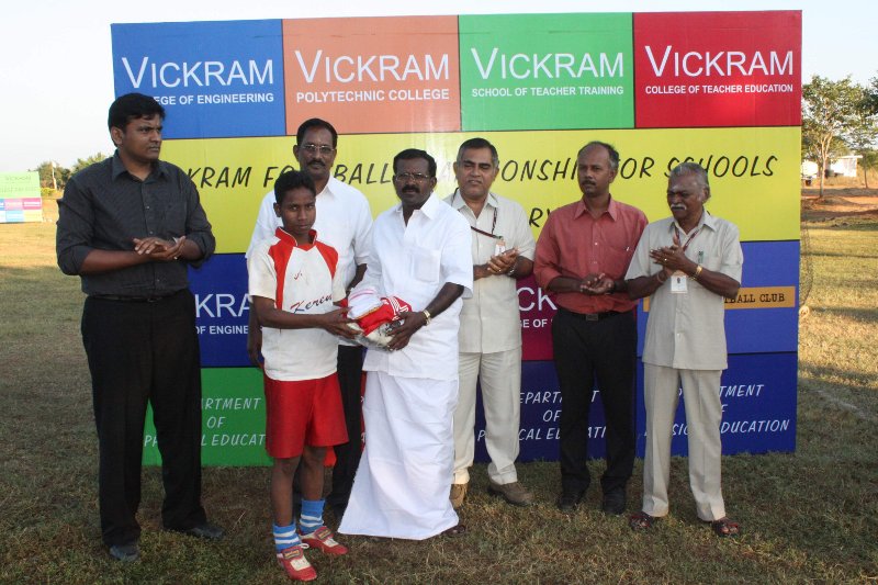 M.Benjamin Receiving the Player of the tournament 