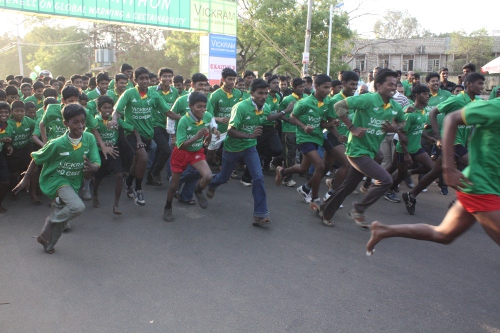 Energetic Men on their way to spread awareness about Global Warming.