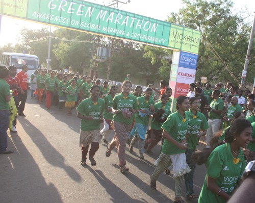 Women also joining hands for the awareness on Global Warming.